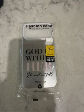 Source Unknown Silver and Pink "God With Her" Fashion Case